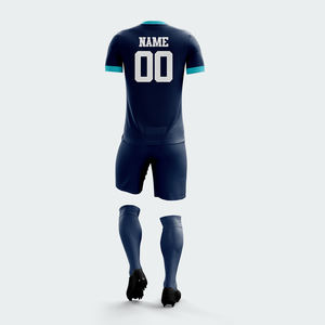 Tenue d'équipe, impression numérique personnalisée, ensemble d'uniformes de football, manches courtes, matière polyester antibactérienne, unisexe, entraînement - Product Image 3