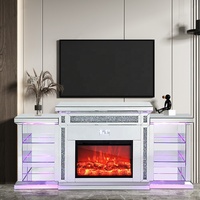 Poêle à bois électrique intelligent à commande à distance multicolores avec fonction de levage