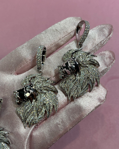 Collar con Colgante Personalizable de Plata 925 con Moissanita, Diseño de Gengar de Anime, Corte Brillante, Estilo Hip Hop, Joyas Mogal - Product Image 1