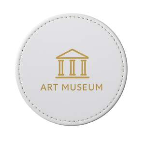 Regalos promocionales Logotipo en relieve impreso personalizado Juego de posavasos de cuero a granel - Product Image 1