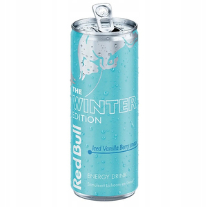 Venta al por mayor de Red Bull Iced Vanilla Berry The Winter Edition 24x250ml con sabores naturales y artificiales, color azul brillante FCF. - Product Image 3