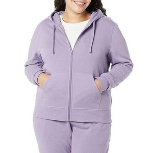 Sweats à capuche en coton 100% décontracté et solide pour femmes - Product Image 4