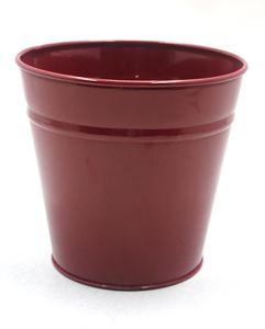 Pot de fleurs en métal avec revêtement en poudre rouge pour la décoration de table à la maison et à l'hôtel. - Product Image 4