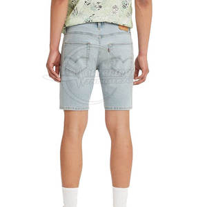 Pantalones cortos vaqueros informales de corte holgado para hombre Patrón sólido Ajuste regular Hecho en Pakistán - Product Image 1