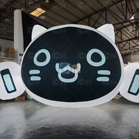 Poupée publicitaire gonflable géante CH Blow up Air Cartoon Cat pour la décoration d'événements