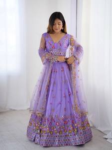 Nueva Serie de Lehenga Tradicional para Fiestas con Trabajo de Red Suave y Función de Secado Rápido - Product Image 5