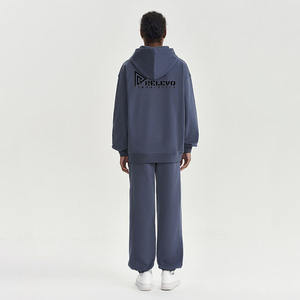 Conjunto Deportivo de Invierno para Hombre, Talla Grande, Hombros Caídos, Informal, de Dos Piezas, con Logotipo, Ligero, Corte Regular, 100% Algodón - Product Image 5