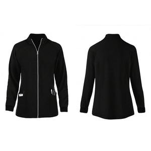 Classique col Mandarin infirmière uniforme gommage vestes pour femmes Zip avant avec taille élastique en gros brut fin pour la saison d'automne - Product Image 1
