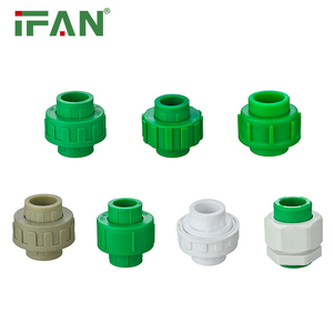 IFAN nhà máy Nữ hoặc nam <span class=keywords><strong>Threaded</strong></span> <span class=keywords><strong>Union</strong></span> phụ kiện đường ống 20-63 Mét nhựa ppr đôi Công Đoàn với Brass chèn PPR phụ kiện đường ống - Product Image 2