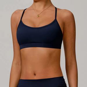 Soutien-gorge de sport respirant à maintien élevé personnalisé pour femme, idéal pour le yoga et les activités sportives, confortable, avec logo frontal, vente en gros - Product Image 3