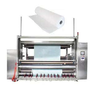 Jumbo Toilet Roll Cotton Roll Cutting Rewinding Machine Non-woven Fabric Roll Slitting Rewinding Machine