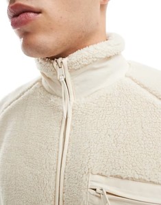 <b>Mens</b> Pullover Hoodies Winter Coat Polar Fleece 100% Cotton Solid Color Fleece Zip up Thermal <b>Jacket</b> Customized <b>Sherpa</b> Fur <b>Jacket</b> - Product Image 4