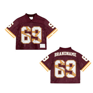 Mode vintage de qualité supérieure vêtements de sport maille Boxy maillot de football par transfert de chaleur sublimé maillot de football en maille - Product Image 6