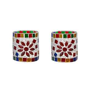 แก้วโมเสคสำหรับใส่เทียนทีไลท์สำหรับตกแต่งงานเลี้ยงในบ้านที่หรูหรา - Product Image 1