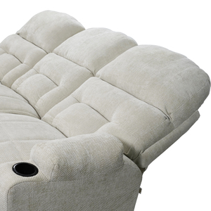 Best-seller Chaise inclinable classique simple double et triple beige clair Ensemble de fauteuils inclinables cinématographiques 3 pièces NZ80 - Product Image 3