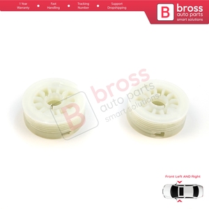 V2BWR5222+BWR5223 Window Regulator Repair <b>Cable</b> Roll <b>Gear</b> Reel Wheel Pulley Front Left Right Door for I30 MK2 GD 2011-2017 Ceed - Product Image 3