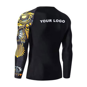 ชุดรัชการ์ดแขนยาวผ้าสแปนเด็กซ์โพลีเอสเตอร์ระบายอากาศสำหรับผู้ชายพิมพ์ลายแบบกำหนดเอง - Product Image 6