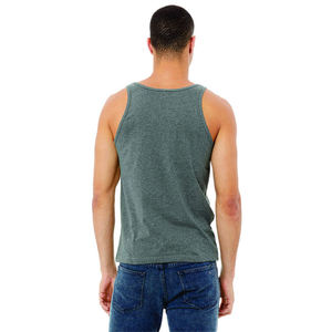 Venta caliente transpirable ropa de fitness deportes gimnasio poliéster liso en blanco gimnasio Fitness Tank Top hombres - Product Image 3