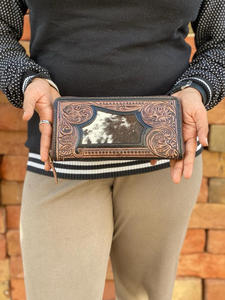 Bolso de mano de piel con herramientas para mujer, billetera de cuero tallado, de mano, de diseño, en oferta - Product Image 2