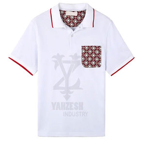 Custom Men's Cotton Bamboo Fiber Knitted for Shirt Solid Pattern Anti-shrink Breathable Quick Dry Short Sleeve Casual Golf - Product Image 1