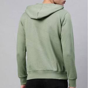 Sweat-shirts à capuche pour hommes, couleur unie, manches longues, style streetwear, coupe classique, en polaire polyester/coton respirant - Product Image 3