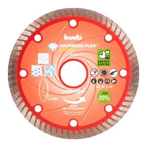 Disco de Diamante Especial de 115 mm para Amoladora Turbo KWB, Hoja de Sierra de Diamante Turbo Modelo 721140 - Product Image 1