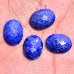 Lapis Lazuli Naturel 20x15mm Ovale Rosecut Gemstone 8 Cts Iroc Ventes Pierre Lâche de Haute Qualité Afgani Lapis Ovale Facettes Cab - Product Image 3
