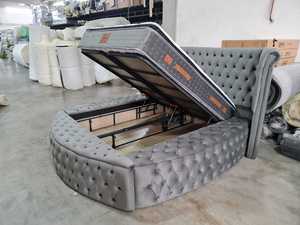 Sang Trọng Nhà Tùy Chỉnh Giường Đơn Đồ Nội Thất Phòng Ngủ Đặt Vòng Bọc Vua Kích Thước Giường Gỗ - Product Image 6