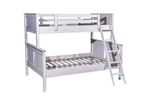 Dakota Modern Design White <b>Solid</b> <b>Wood</b> <b>Bunk</b> <b>Bed</b> Handcrafted Extendable Space-Saving Eco-Friendly Durable - Product Image 2