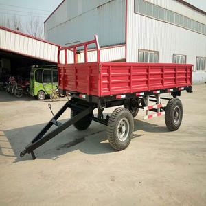 Mini semirremolque agrícola de 2 ruedas para tractor ambulante con motor y engranaje Entrega segura de alta productividad - Product Image 5