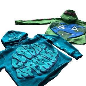 2024 nouveautés hommes automne hiver à capuche rue à manches longues en vrac couleur unie à capuche 100% coton Camouflage motif - Product Image 3