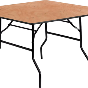 Tavolo da Pranzo Pieghevole in <span class=keywords><strong>Legno</strong></span> Stile Fattoria Moderno e Lussuoso, Tavolo Portatile per Banchetti per Uso Alberghiero con Piano in <span class=keywords><strong>Legno</strong></span> Naturale - Product Image 2