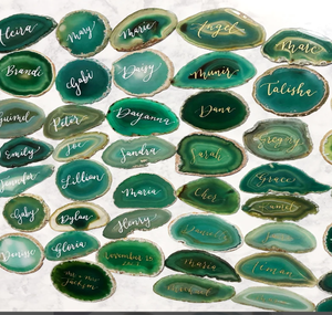 Vente en gros, naturel, tranche d'agate naturelle, carte de place en pierre - Product Image 5