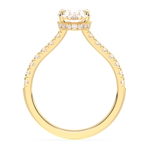 Reyes แหวนหมั้นเพชรโมอิสอัญมณีสีทอง14K 18K 22K รูปวงรีสีเหลืองทอง14K 2.12กะรัตเครื่องประดับสำหรับปาร์ตี้ของขวัญสุดคลาสสิก - Product Image 4