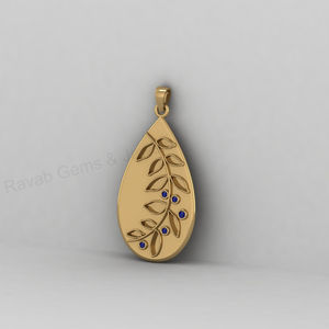 Pendentif de haute qualité en argent 925 et or 14 carats, forme de feuille de marquise, forme de poire, bézel vide, pour cendres, résine, lait maternel, bijoux commémoratifs DIY - Product Image 1