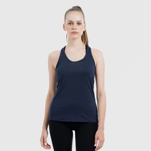 Camiseta sin mangas corta sin mangas de algodón básica ajustada informal de verano americano de alta calidad con logotipo personalizado para mujer - Product Image 1