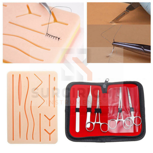Kit de práctica de almohadilla, almohadilla de sutura para la piel, módulo de práctica, Kit de sutura para estudiantes de medicina veterinaria, almohadilla de piel de entrenamiento de instrumentos Surgiright - Product Image 6