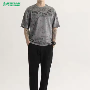 T-shirt pour homme de haute qualité, 100% coton, écologique, respirant, à manches courtes, col rond, coupe classique, décontracté, best-seller, couleur unie - Product Image 3