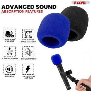 Couverture de microphone 5Core en mousse souple, pare-vent en éponge pour micro portable - Product Image 2