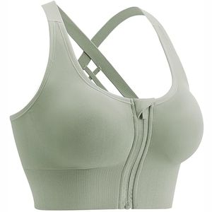 Soutien-gorge d'entraînement respirant pour femmes avec haute élasticité Fitness cou sans couture Yoga soutien-gorge de sport Style Simple Logo personnalisé avant grande taille - Product Image 1