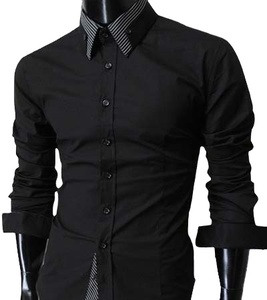 การแข่งขันราคาแฟชั่นผู้ชายเสื้อในผ้าฝ้าย - Product Image 1
