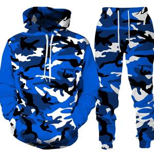 Conjunto de sudaderas con estampado de camuflaje para hombre, chándal de moda, sudadera de 2 piezas, pantalones de chándal, ropa informal, traje de otoño para hombre - Product Image 4
