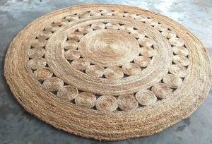 Tốt Nhất Bán Vòng Hình Dạng Thêu Phong Cách Tay Dệt Đay Thảm Thiết Kế Thảm Và Thảm Cho Nhà Phòng Khách Sạn Trang Trí Nội Thất - Product Image 2