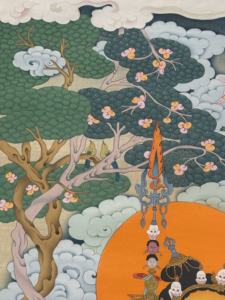 Thangka peint à la main : Guru Nyima <span class=keywords><strong>Ozer</strong></span> - Rayons du soleil - Product Image 3