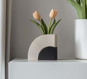 Vase à fleurs en marbre naturel fait main de qualité supérieure TCE, pierre polie de luxe, décoration d'intérieur, art déco de mariage, artisanat moderne élégant - Product Image 1