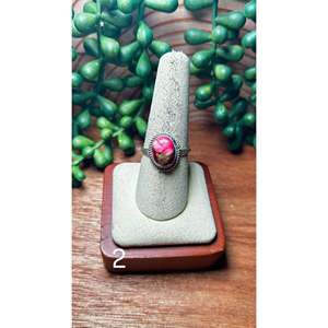 Navajo-<b>Crafted</b> Cultural Collectible Rose Dahlia & Sterling Silver Ring - Product Image 3