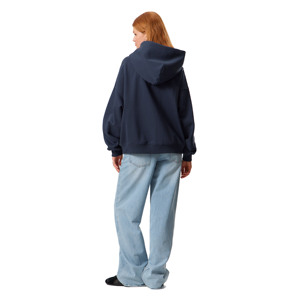 Vente en gros Fabricant de pull à capuche surdimensionné en coton avec fermeture éclair, sweat-shirt à capuche personnalisé Designer bouffant impression hiver devant pour femmes - Product Image 4