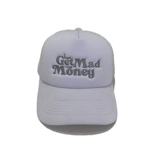 Gorra Trucker de Espuma con Logotipo Personalizado, 5 Paneles, Perfil Alto, Malla, Estilo Urbano, Verano, Snapback con Bordado 3D Plateado - Product Image 1