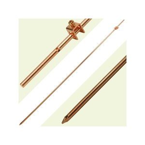 Barre ronde en cuivre massif avec extrémité filetée et pointe conique, barre en métal non allié pour usage industriel - Product Image 2