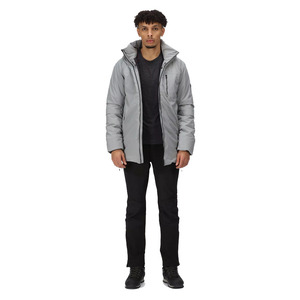 Chaquetas Parka de Invierno de Alta Calidad para Hombre, Color Gris, Impermeables, Lisas, con Cremallera, Transpirables, Muestra Gratis - Product Image 3